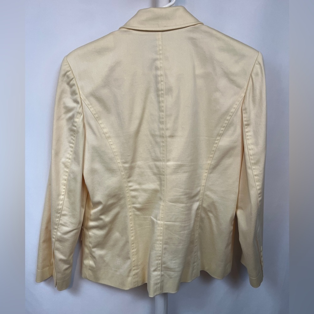 Worthington Long Sleeve Yellow Blazer Size 8P - Picture 3 of 8